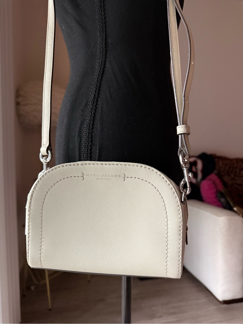 Marc Jacobs Cream Saffiano Playback Crossbody Bag